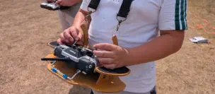 Auf sicherer Höhe wurden die Steuer-Funktionen an den Schüler übergeben